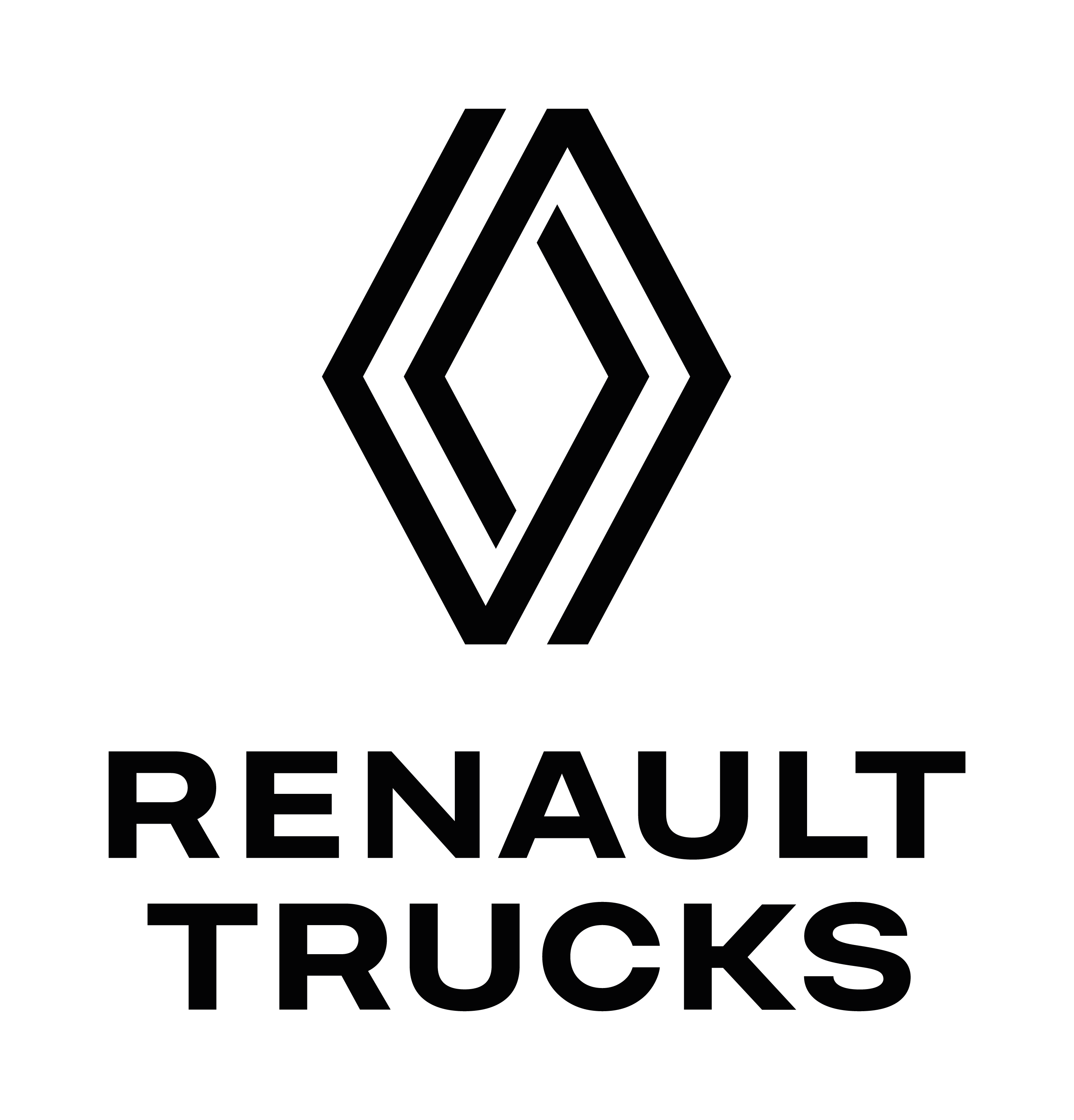 Logo Renault Trucks vertical noir